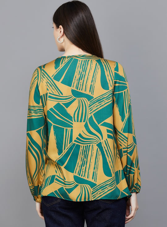 AND Printed Blouson Top
