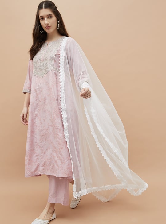 MELANGE Lace Border Dupatta