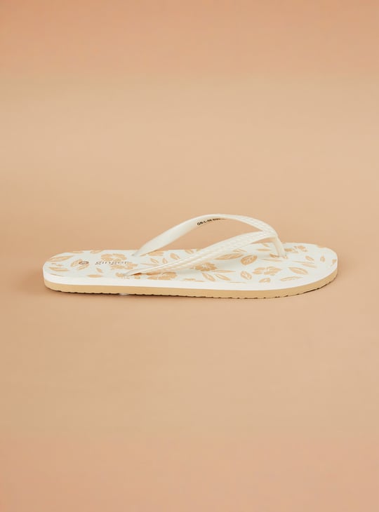 GINGER Floral Print Flip Flops