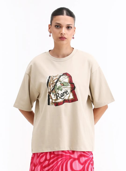 RAREISM Graphic Print Oversized T-shirt