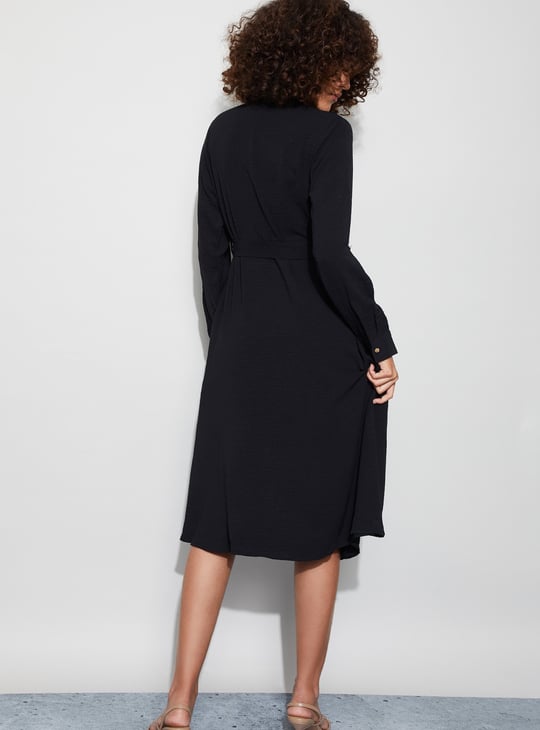 CODE Textured Shirt Dress