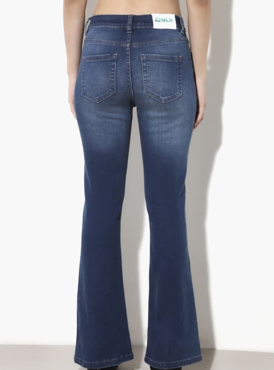 ONLY Stonewashed Bootcut Jeans
