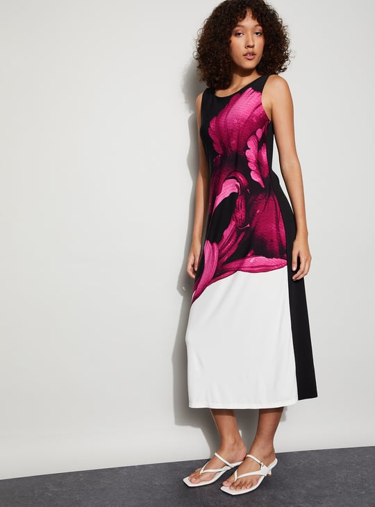 CODE Floral Print Midi Dress