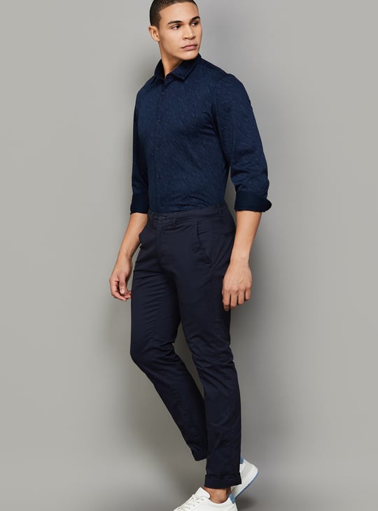 ALLEN SOLLY Printed Comfy Slim Fit Shirt