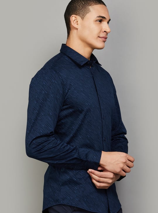 ALLEN SOLLY Printed Comfy Slim Fit Shirt