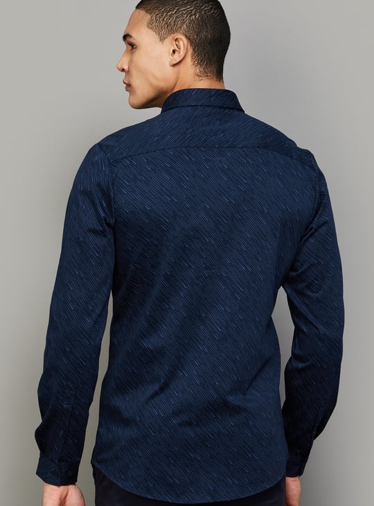 ALLEN SOLLY Printed Comfy Slim Fit Shirt