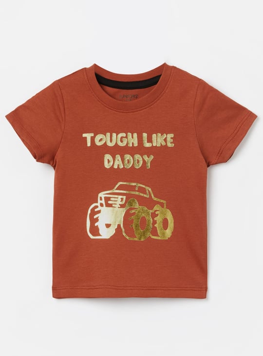 JUNIORS Boys Metallic Print T-shirt