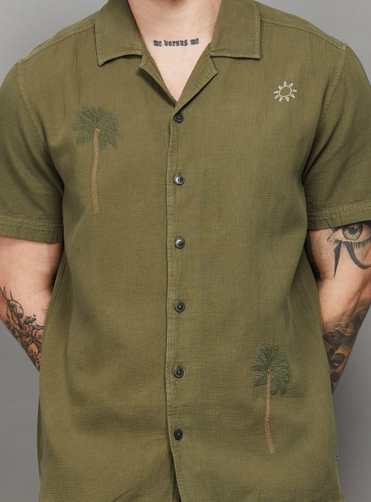LP JEANS Textured Slim Fit Shirt