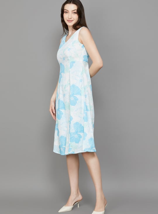 AND Floral Print Midi Dress