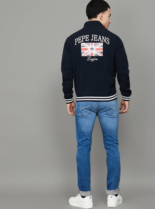 PEPE JEANS Brand Logo Varsity Jacket