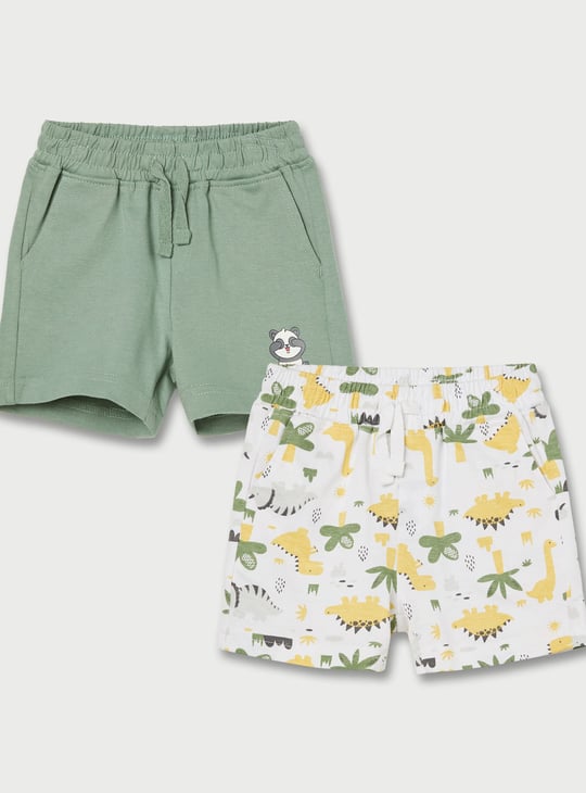 JUNIOR BABY Boys Assorted Shorts - Pack of 2