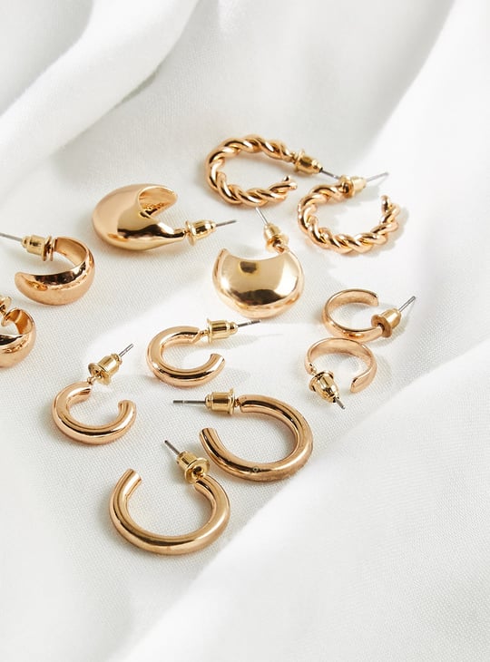 GINGER Half Hoop Earrings - Pack of 6