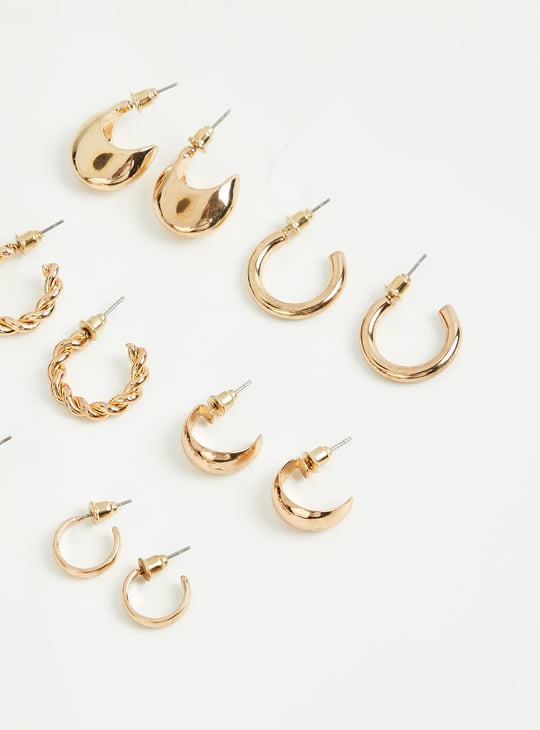 GINGER Half Hoop Earrings - Pack of 6