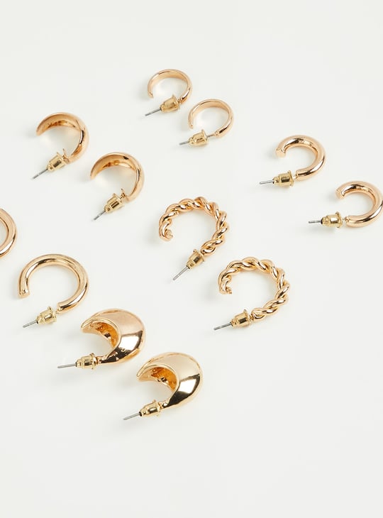 GINGER Half Hoop Earrings - Pack of 6