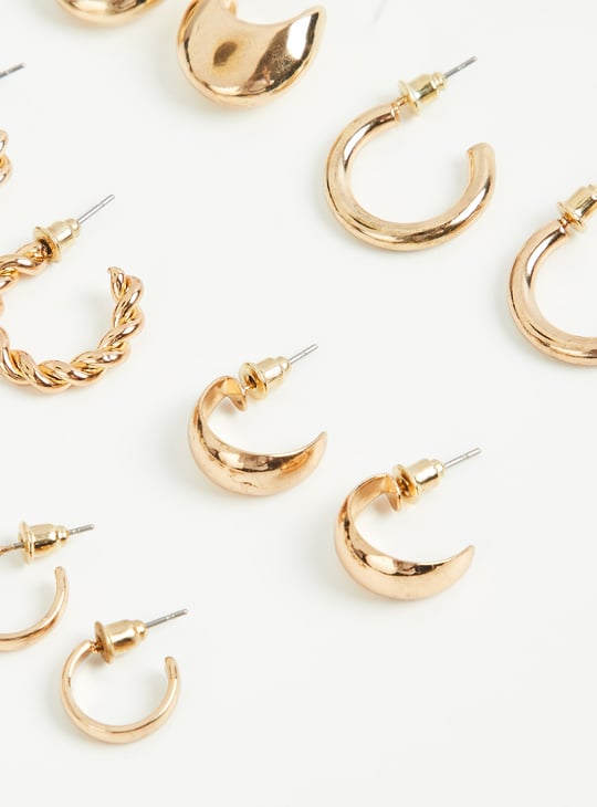 GINGER Half Hoop Earrings - Pack of 6