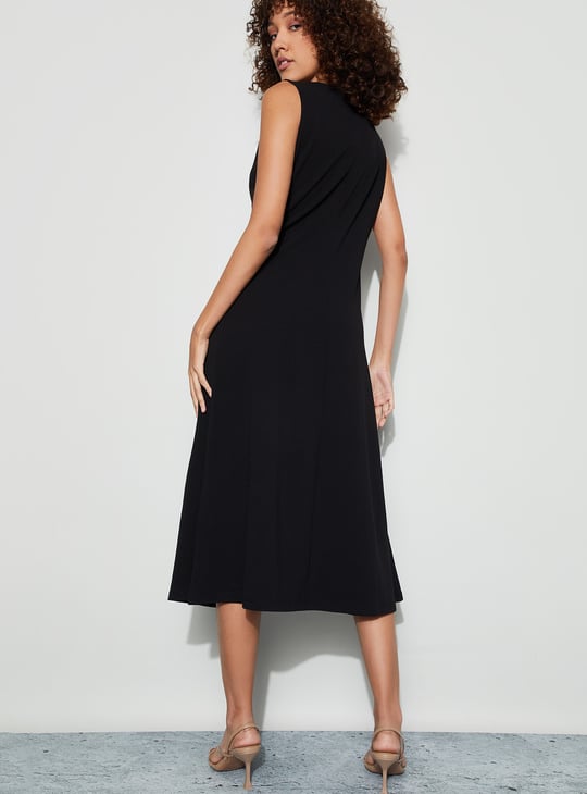CODE A-line Dress with Metallic Accent