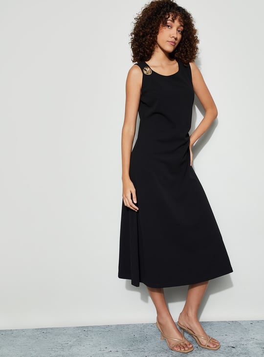 CODE A-line Dress with Metallic Accent