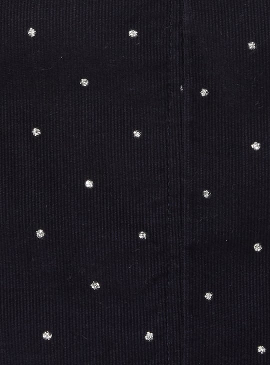 JUNIORS Embroidered Pinafore Dress with Top