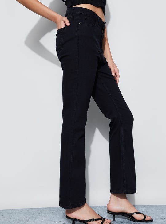 GINGER Solid Clean Look Medium Rise Jeans