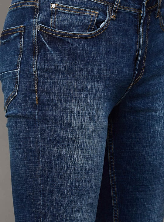 CELIO Whiskered Slim Tapered Jeans