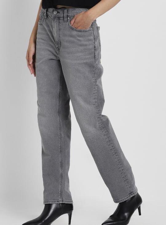 AMERICAN EAGLE Washed Straight Fit Jeans