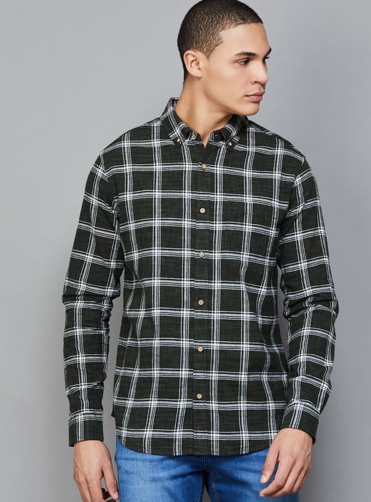 UNITED COLORS OF BENETTON Checked Regular Fit Shirt