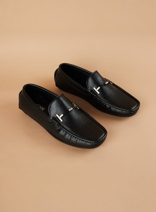 CODE Metal Accent Loafers