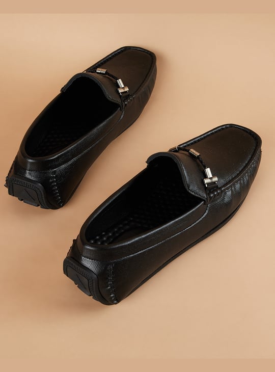 CODE Metal Accent Loafers