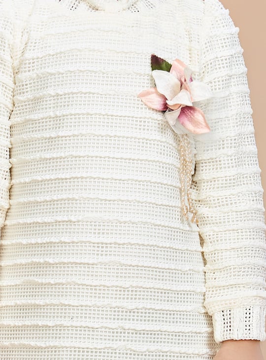 PEPPERMINT Girls Crochet Mini Dress