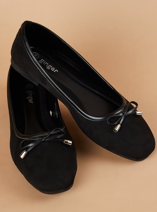 GINGER Bow-Detailed Ballerinas