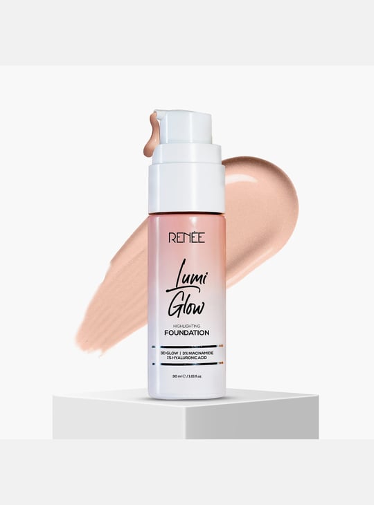 RENEE Lumi Glow Highlighting Liquid Foundation - 01 Satin Ivory - 30ml