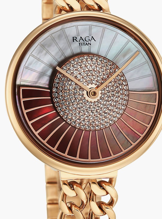 TITAN Raga Glimmers Embellished Analog Watch with Bracelet - 95342WM01F