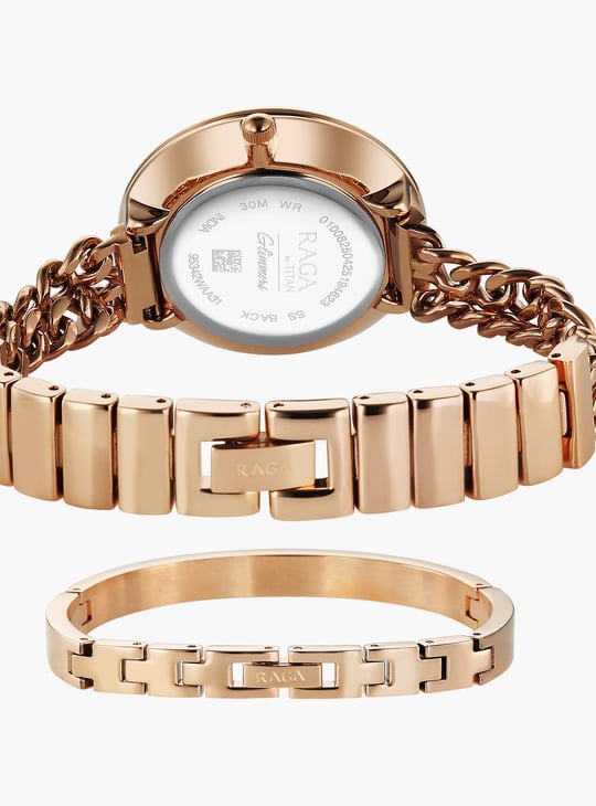 TITAN Raga Glimmers Embellished Analog Watch with Bracelet - 95342WM01F