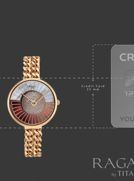 TITAN Raga Glimmers Embellished Analog Watch with Bracelet - 95342WM01F
