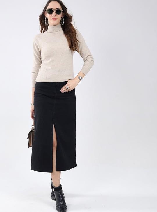 MONTE CARLO Solid Turtle Neck Sweater