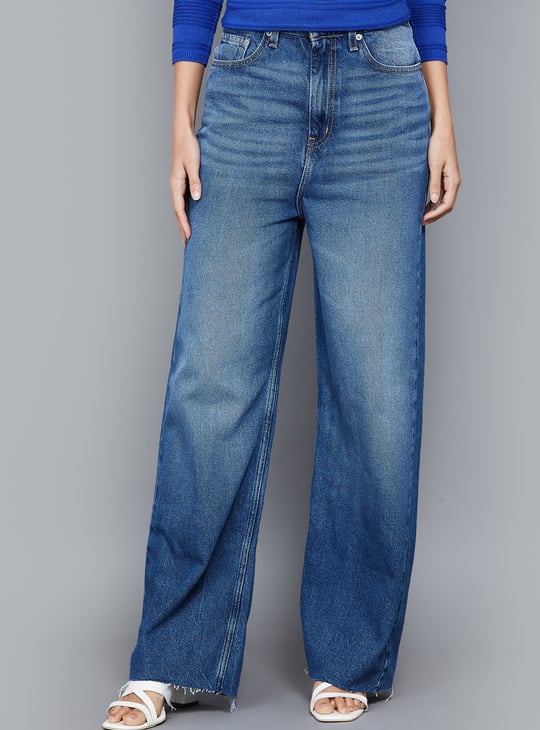 LEVI'S Washed Loose Fit High Waist Jeans