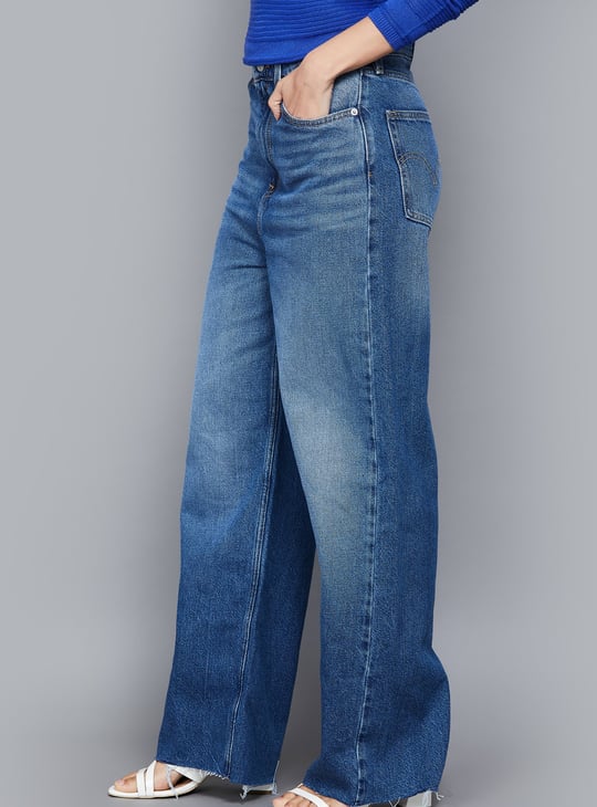 LEVI'S Washed Loose Fit High Waist Jeans