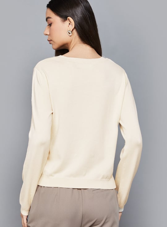 VERO MODA Embellished Knit Top