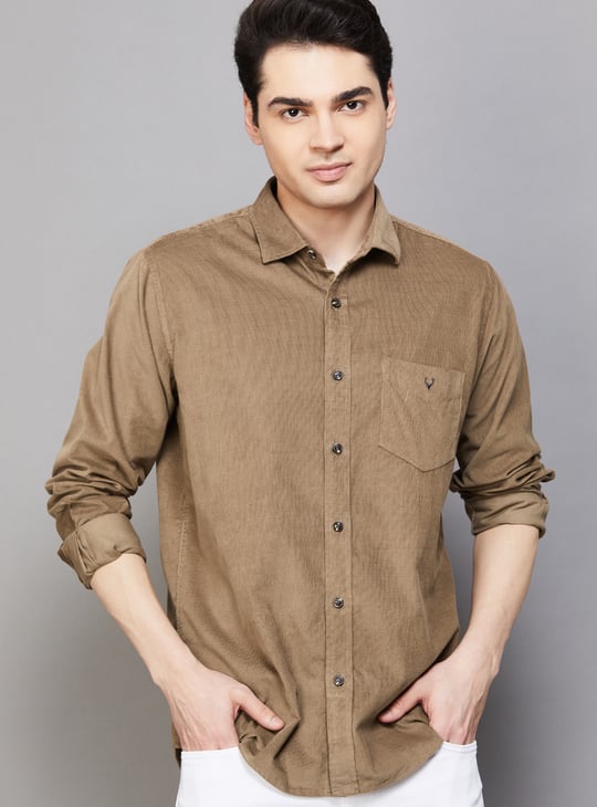 ALLEN SOLLY Corduroy Sport Fit Shirt