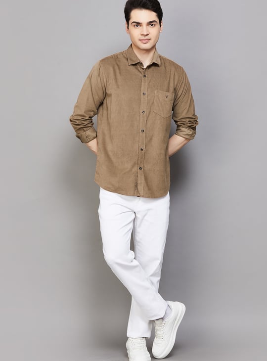 ALLEN SOLLY Corduroy Sport Fit Shirt