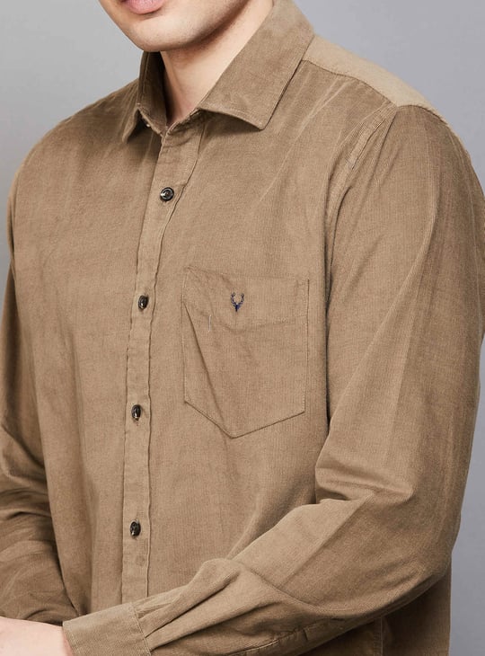 ALLEN SOLLY Corduroy Sport Fit Shirt