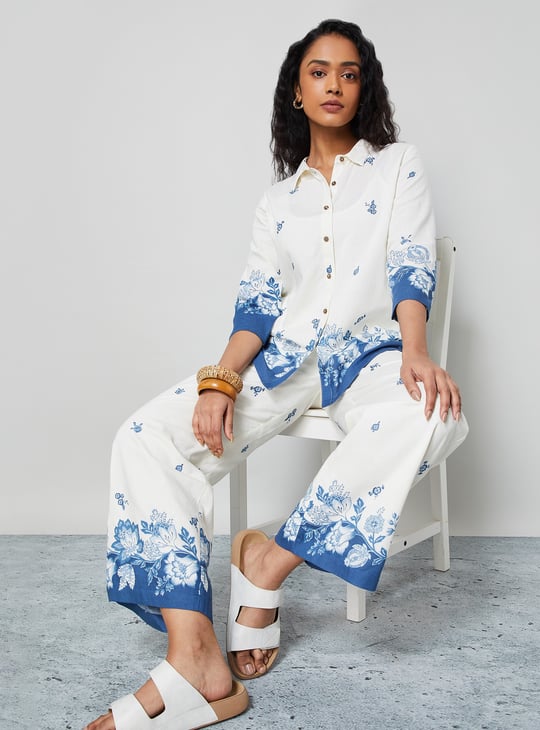 Buy COLOUR ME Floral Print Shirt Style Top from Colour Me by