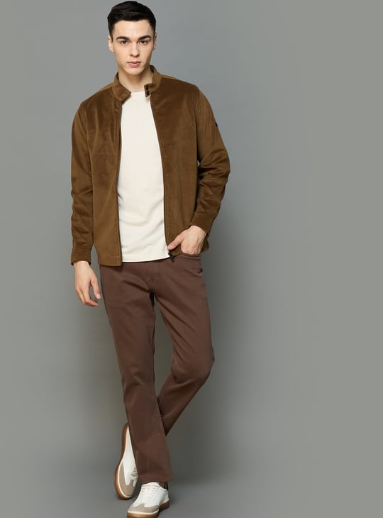 ALLEN SOLLY Textured Windcheater Jacket
