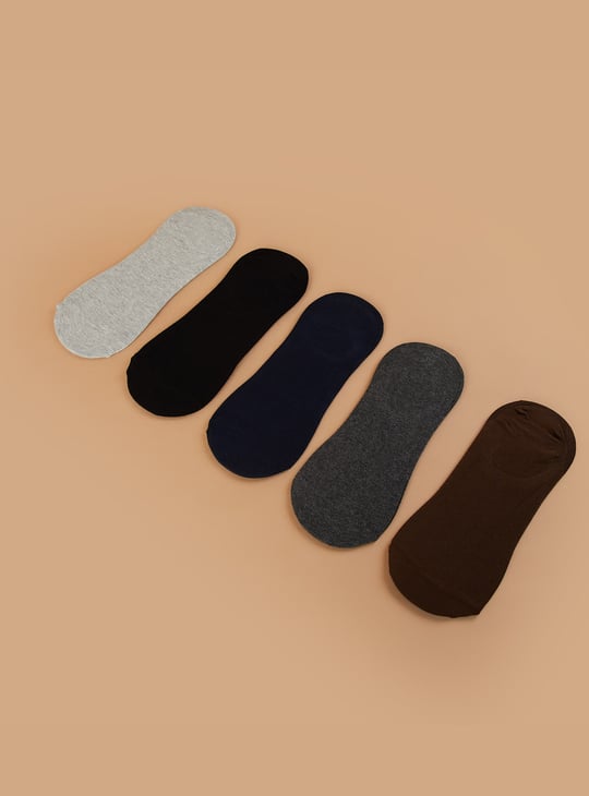 CODE Patterned No-Show Socks - Pack of 5