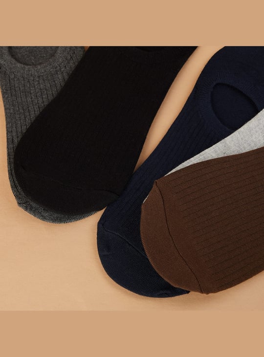 CODE Patterned No-Show Socks - Pack of 5