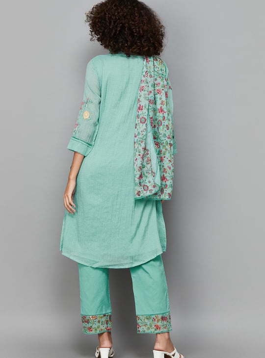 W Floral Print Straight Kurta Set