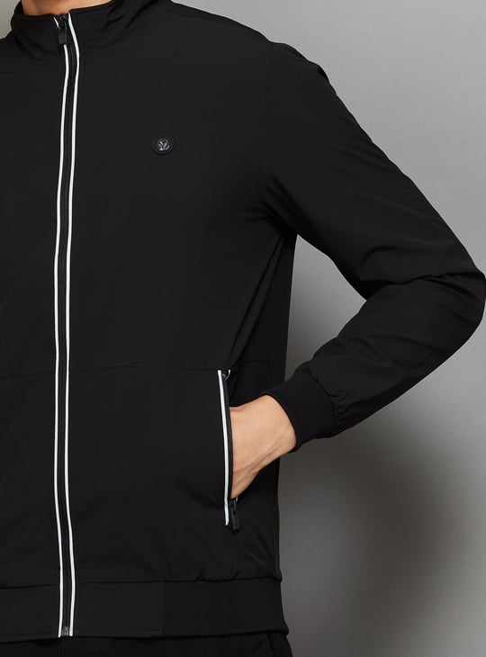 ALLEN SOLLY Solid Wind Cheater Jacket