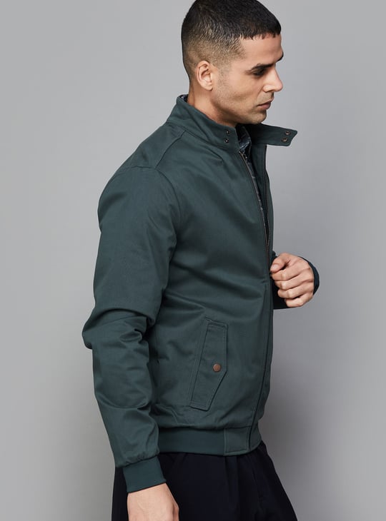 ALLEN SOLLY Solid Windcheater Jacket