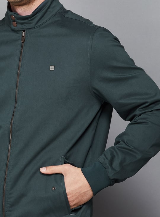 ALLEN SOLLY Solid Windcheater Jacket