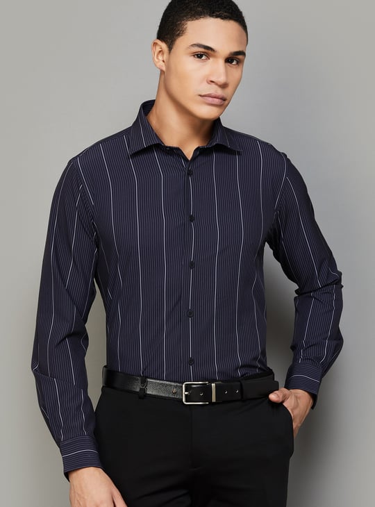 BLACKBERRYS Striped Slim Fit Formal Shirt